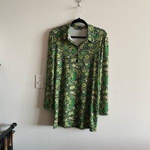 Green Zara mini-dress